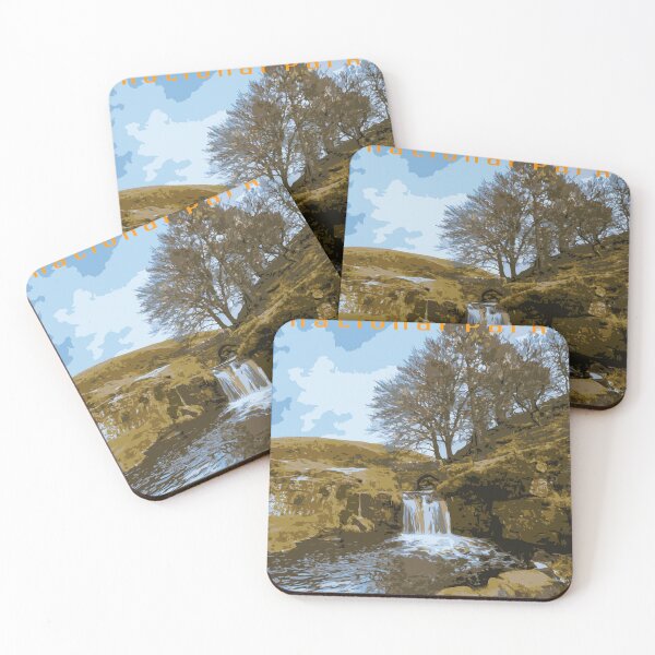 Item preview, Retro travel poster Three Shire Heads, Peak District. designed and sold by RobThorley.
