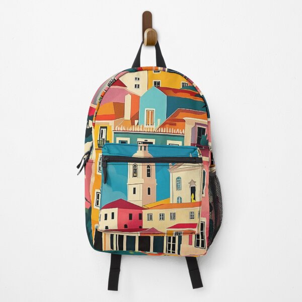 Item preview, Lisbon's Lively Canvases: Folk Art Townscape designed and sold by Smart Art 42.