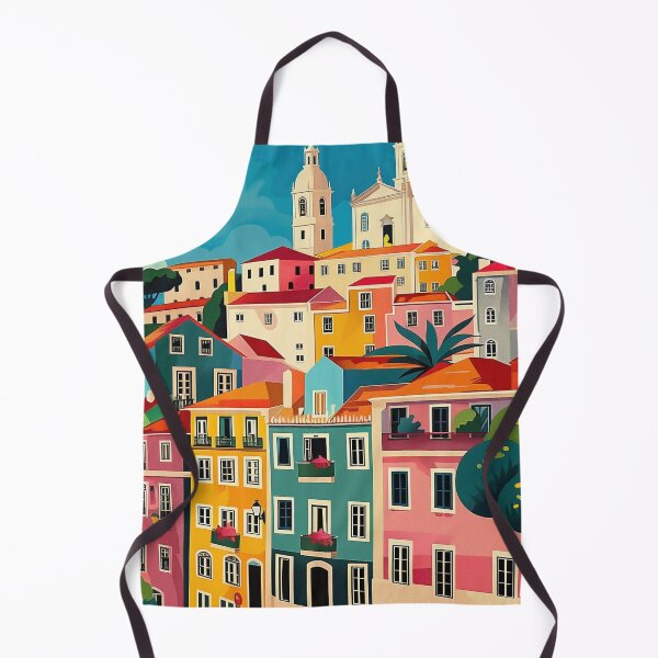 Item preview, Lisbon's Lively Canvases: Folk Art Townscape designed and sold by Smart Art 42.