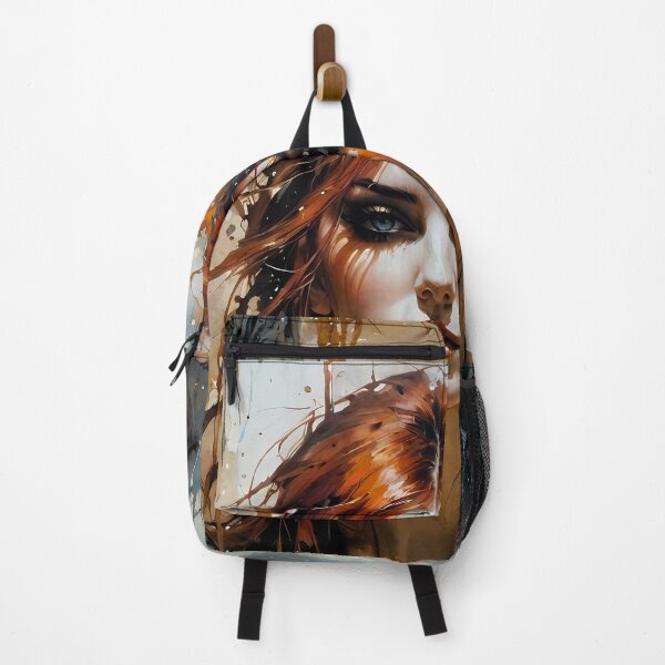 Item preview, Copper Dreams: Red-Haired Beauty Ink Portrait designed and sold by ByteyCreatives.