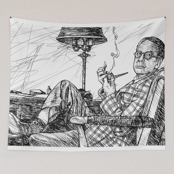 Item preview, RAYMOND CHANDLER ink portrait .1 designed and sold by lautir.