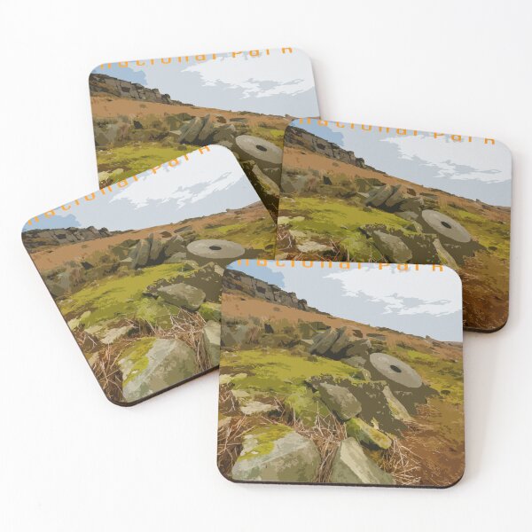 Item preview, Retro travel poster Stanage Edge, Peak District, UK. designed and sold by RobThorley.