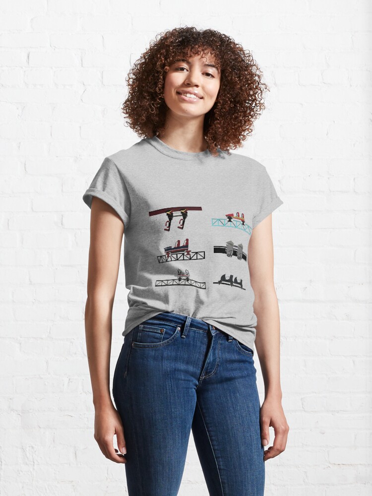 Alternate view of Thorpe Park Coaster Cars Design Classic T-Shirt