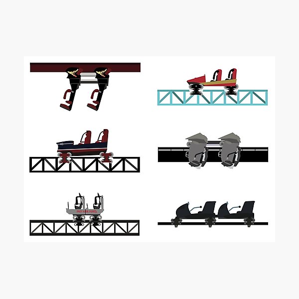 Thorpe Park Coaster Cars Design Photographic Print