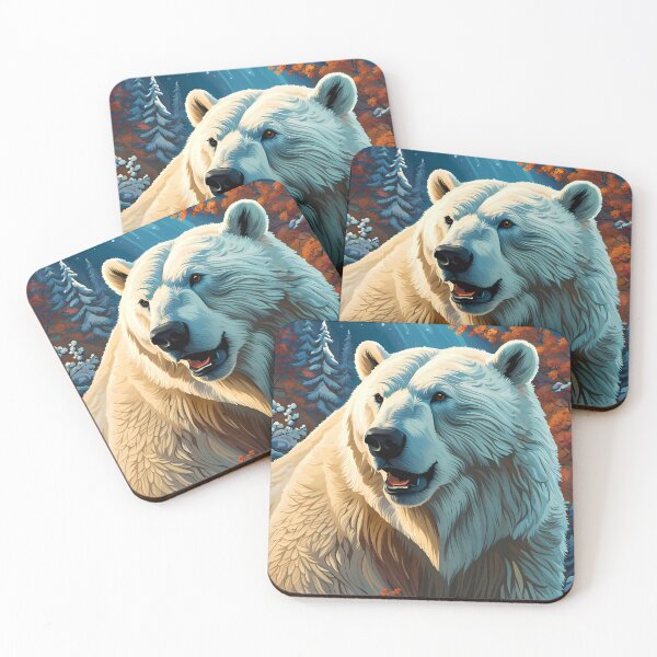 Aperçu de l'œuvre Portrait d’ours polaire, art généré par Ai créée et vendue par ACC .