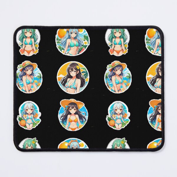 Item preview, Summer Beautiful Anime Girl Sticker Magnet. designed and sold by Giulivo Store Graphic.