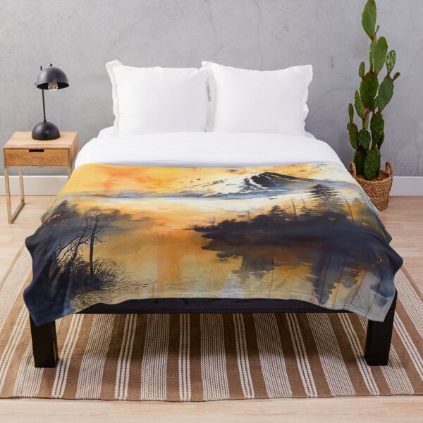 Item preview, Mount Fuji Serenity: Abstract Watercolor Landscape designed and sold by aricutcia.