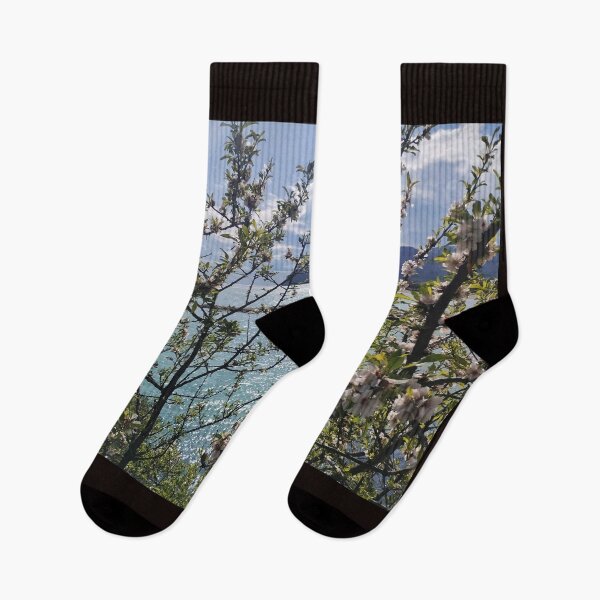 Item preview, Enchanted Gaze: Monte Saraceno through Almond Blossoms designed and sold by EpicVistas.