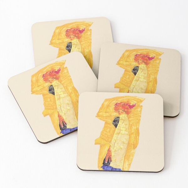 Item preview, Egon Schiele Gerti Vor Ockerfarbener Draperie 1910 designed and sold by lauriegroh.