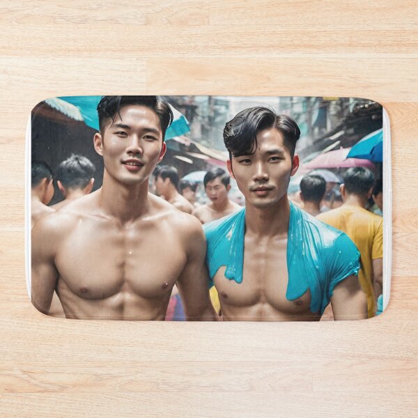 Item preview, Songkran's Vibrant Heartbeat: Handsome Unity in Water Wars designed and sold by Aryabek.