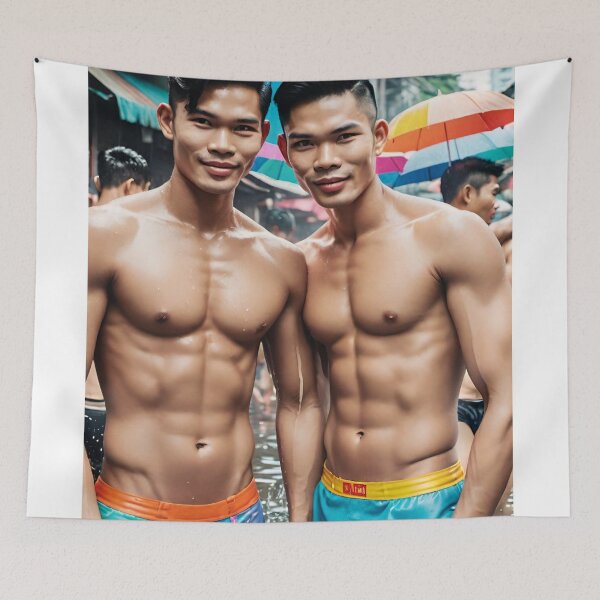 Item preview, Splashing Pride: Songkran's Handsome Festival Spirits designed and sold by Aryabek.