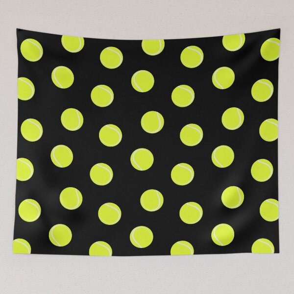 Item preview, Tennis Balls Pattern on Black designed and sold by CreativeBridge.