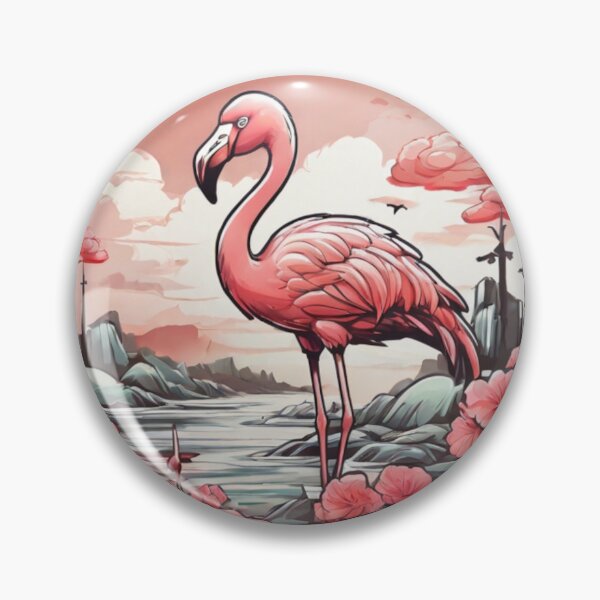 Item preview, Japan Comic Style Flamingo designed and sold by NeatThingLover.