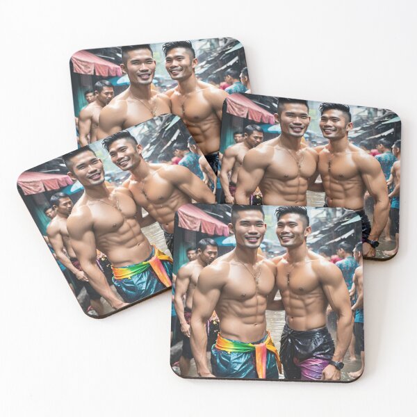 Item preview, Songkran's Vibrant Mosaic: A Symphony of Water & Laughter designed and sold by Aryabek.