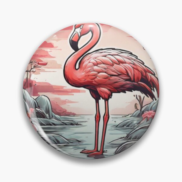 Item preview, Spring Anime Style Flamingo designed and sold by NeatThingLover.