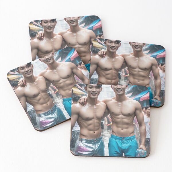 Item preview, Korean Men in Songkran Gay designed and sold by Aryabek.