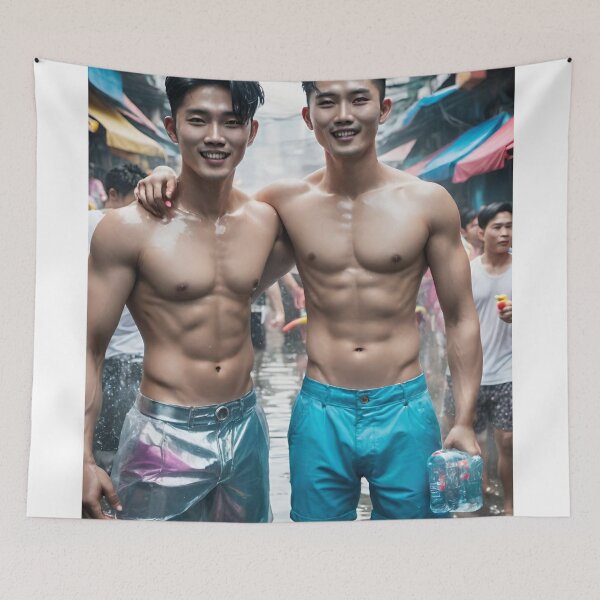 Item preview, Korean Men in Songkran Gay designed and sold by Aryabek.
