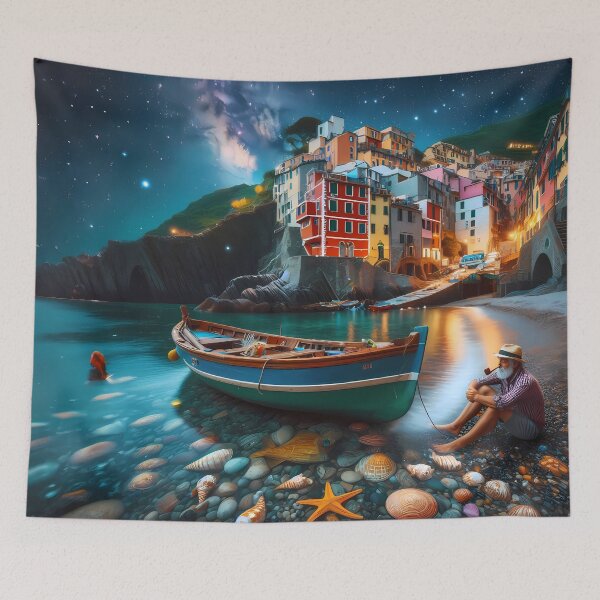 Item preview, Fisherman's Bay designed and sold by Vibranta Studio.