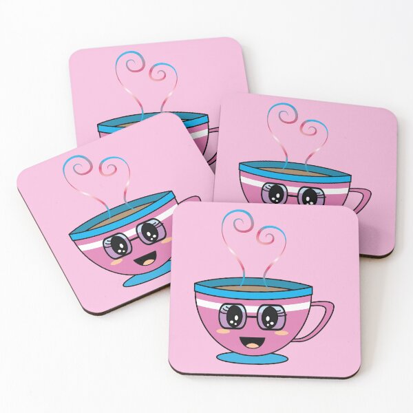 Item preview, Equalitea Transgender Femme Flag Pride w/ lashes and tall glasses designed and sold by qteapiecastle.