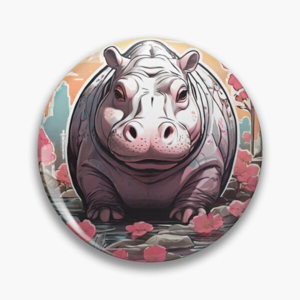 Item preview, Japan Comic Style Hippo designed and sold by NeatThingLover.