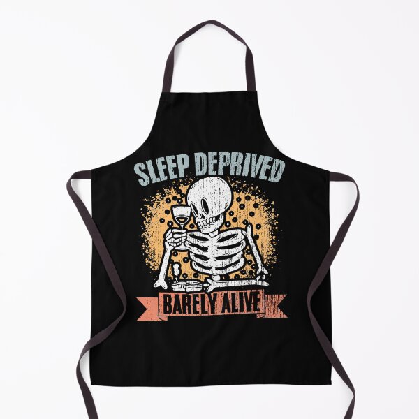 Item preview, Sleep Deprived Barely Alive Retro Skeleton Sleep Deprivation designed and sold by Nessshirts.
