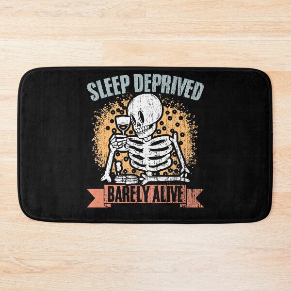 Item preview, Sleep Deprived Barely Alive Retro Skeleton Sleep Deprivation designed and sold by Nessshirts.