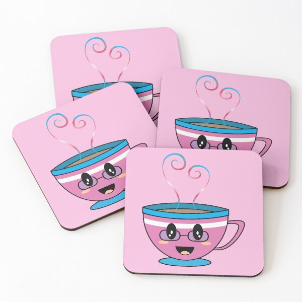 Item preview, Equalitea Transgender Femme Flag Pride w/ glasses designed and sold by qteapiecastle.