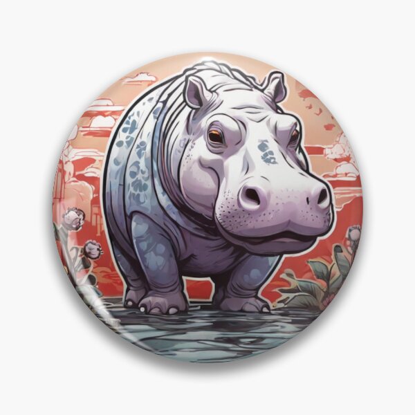 Item preview, Spring Anime Style Hippo designed and sold by NeatThingLover.
