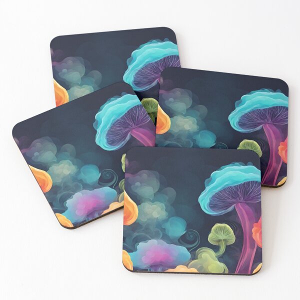 Item preview, Psicodelic Mushrooms and Flowers 4 designed and sold by coguflores.