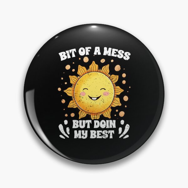 Item preview, Bit Of A Mess But Doin My Best Retro Motivation Affirmation designed and sold by Nessshirts.