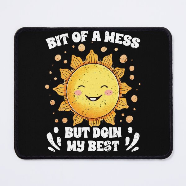Item preview, Bit Of A Mess But Doin My Best Retro Motivation Affirmation designed and sold by Nessshirts.