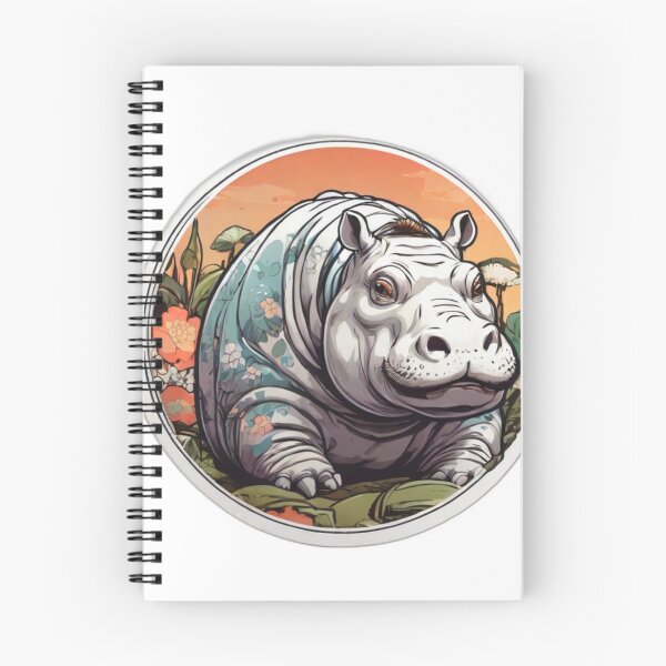 Item preview, Spring Comic Style Hippo designed and sold by NeatThingLover.