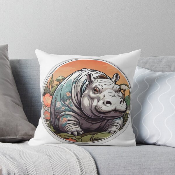 Item preview, Spring Comic Style Hippo designed and sold by NeatThingLover.
