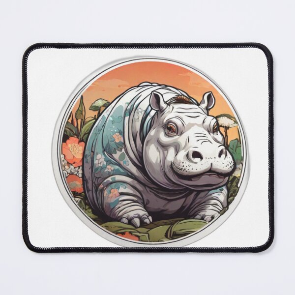 Item preview, Spring Comic Style Hippo designed and sold by NeatThingLover.