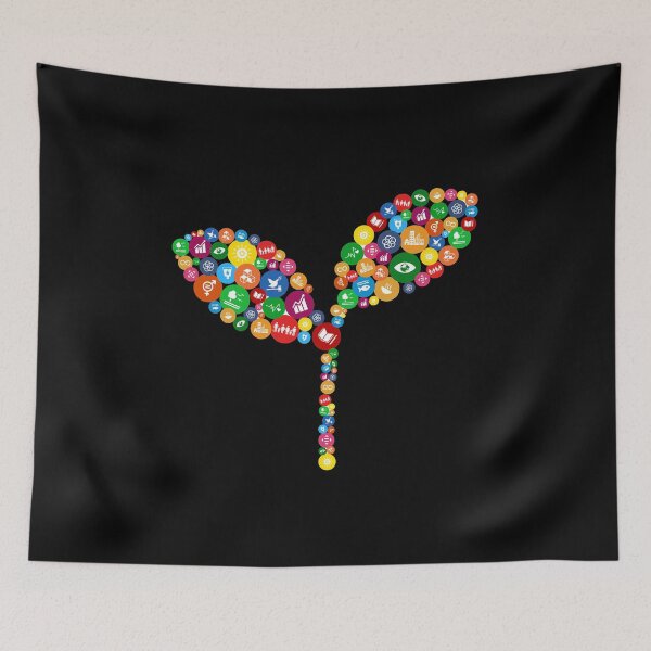 Item preview, Sustainability Development Goals Growing Sustainably Plant Art designed and sold by RedOrBlueIts4U.