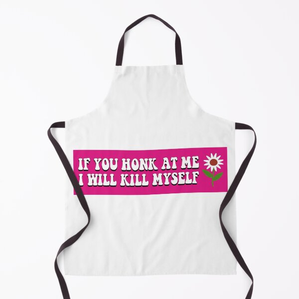 Item preview, If You Honk At Me I Will Kill Myself! Funny Meme Bumper designed and sold by BUMPER-STICKERS.