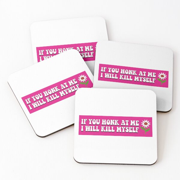 Item preview, If You Honk At Me I Will Kill Myself! Funny Meme Bumper designed and sold by BUMPER-STICKERS.
