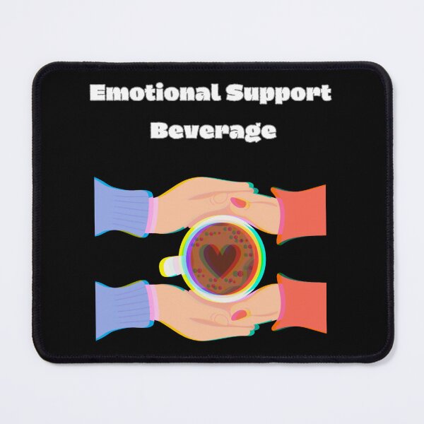 Artikelvorschau, Lustiges T-Shirt mit Aufschrift „Emotional Support Beverage“ entworfen und verkauft von urszulakier.