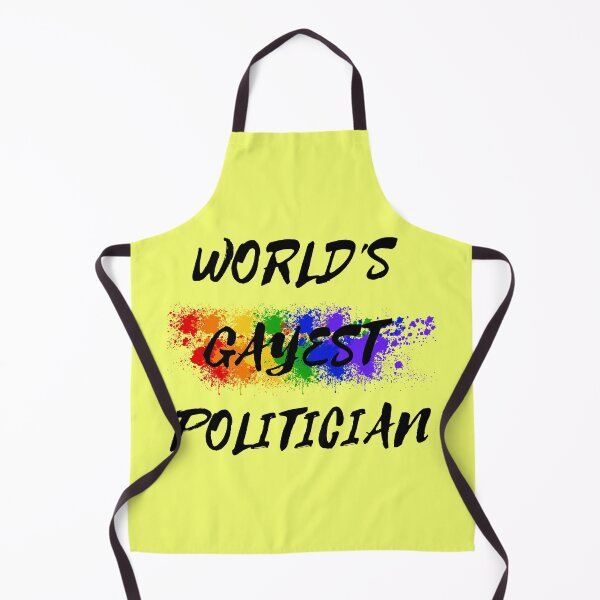 Item preview, World's Gayest Politician Queer Humor With Rainbow Colors For Proud Gay Politicians In Yellow designed and sold by LuckyKermit.