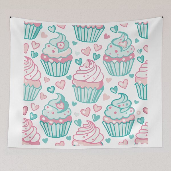 Item preview, sweet pink turquoise cupcakes designed and sold by jkrphoto.