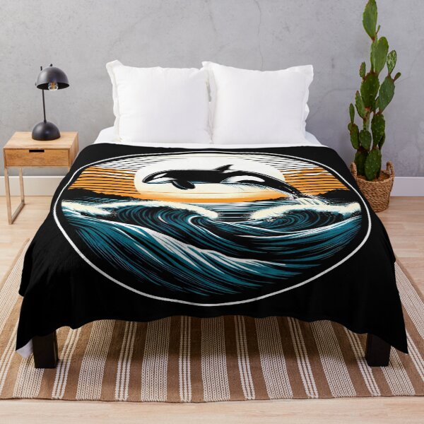 Item preview, Vintage Leaping Orca, Ai Generated Art  designed and sold by ACC .