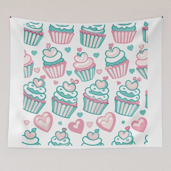 Item preview, sweet pink turquoise cupcakes designed and sold by jkrphoto.