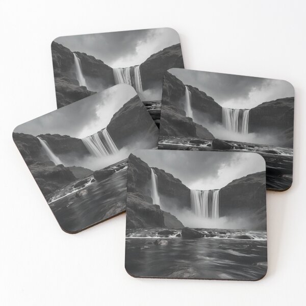 Item preview, Moody Nordic Falls: Monochromatic Capture designed and sold by ShadeScapeArt.