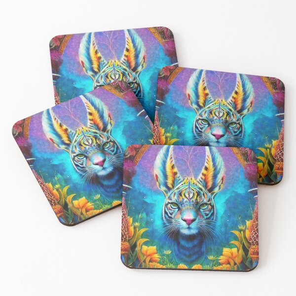 Item preview, Surreal animal painting with flowers and foliage designed and sold by VonKalt.