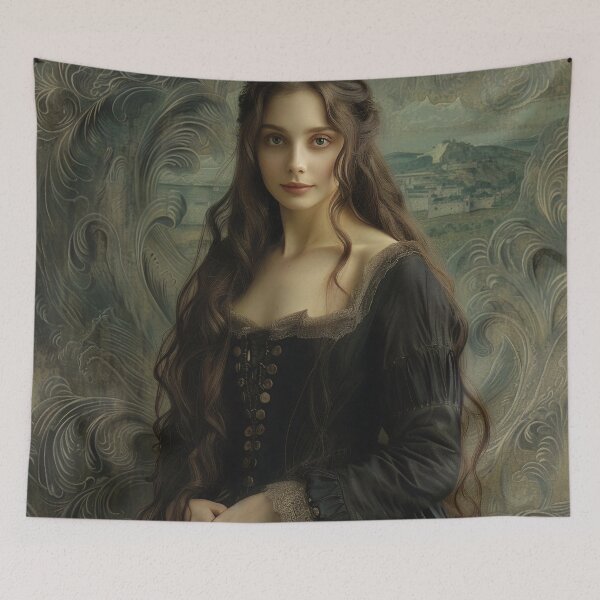 Item preview, Renaissance Elegance: Portrait of a Lady with the Enigmatic Gaze designed and sold by oanaunciuleanu.