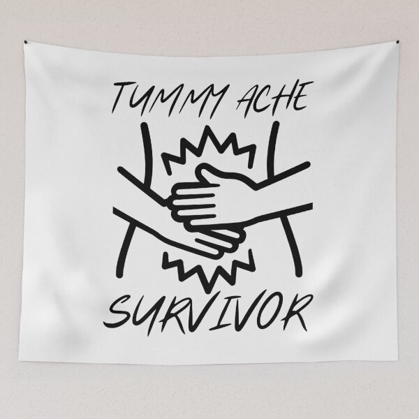 Item preview, Tummy Troubles Survivor Funny Stomach Meme Digestive Health designed and sold by ManiaGrania.
