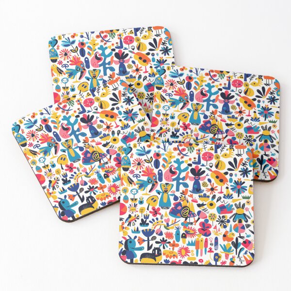 Item preview, vibrant pattern of plants and flowers in various colors designed and sold by LuppyShop.