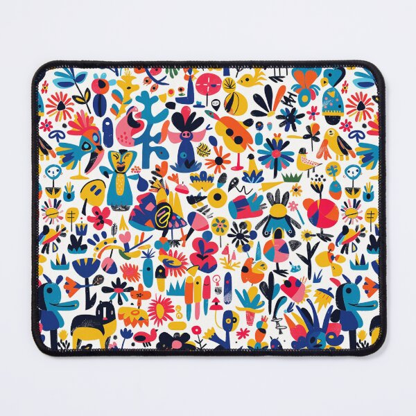 Item preview, vibrant pattern of plants and flowers in various colors designed and sold by LuppyShop.