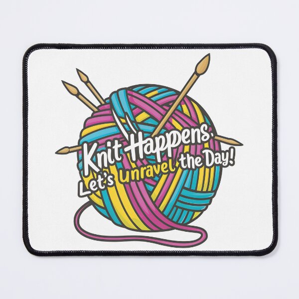 Item preview, Knit Happens Bola de hilo colorida para los amantes del tejido Divertido designed and sold by HobbiesPrints.