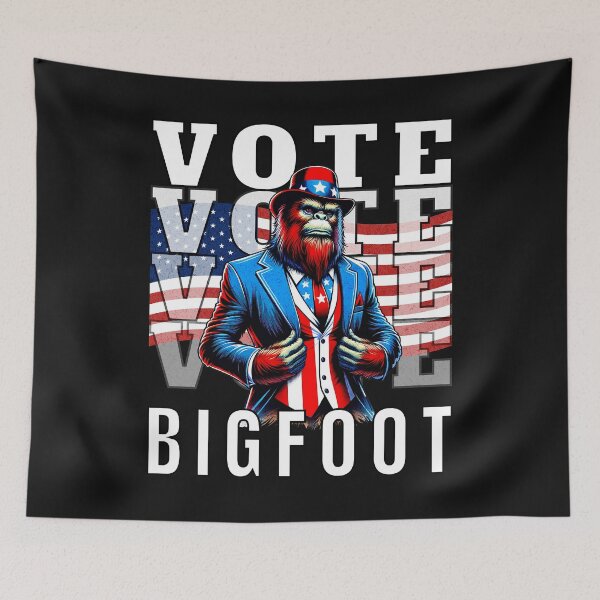 Item preview, Save Democracy Vote Bigfoot designed and sold by ZeptepiTrends.